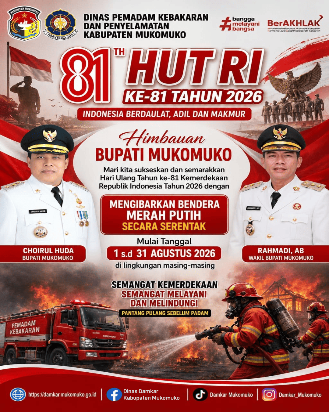 Partisipasi Menyemarakkan Peringatan HUT RI ke-81 Tahun 2026 di Kabupaten Mukomuko